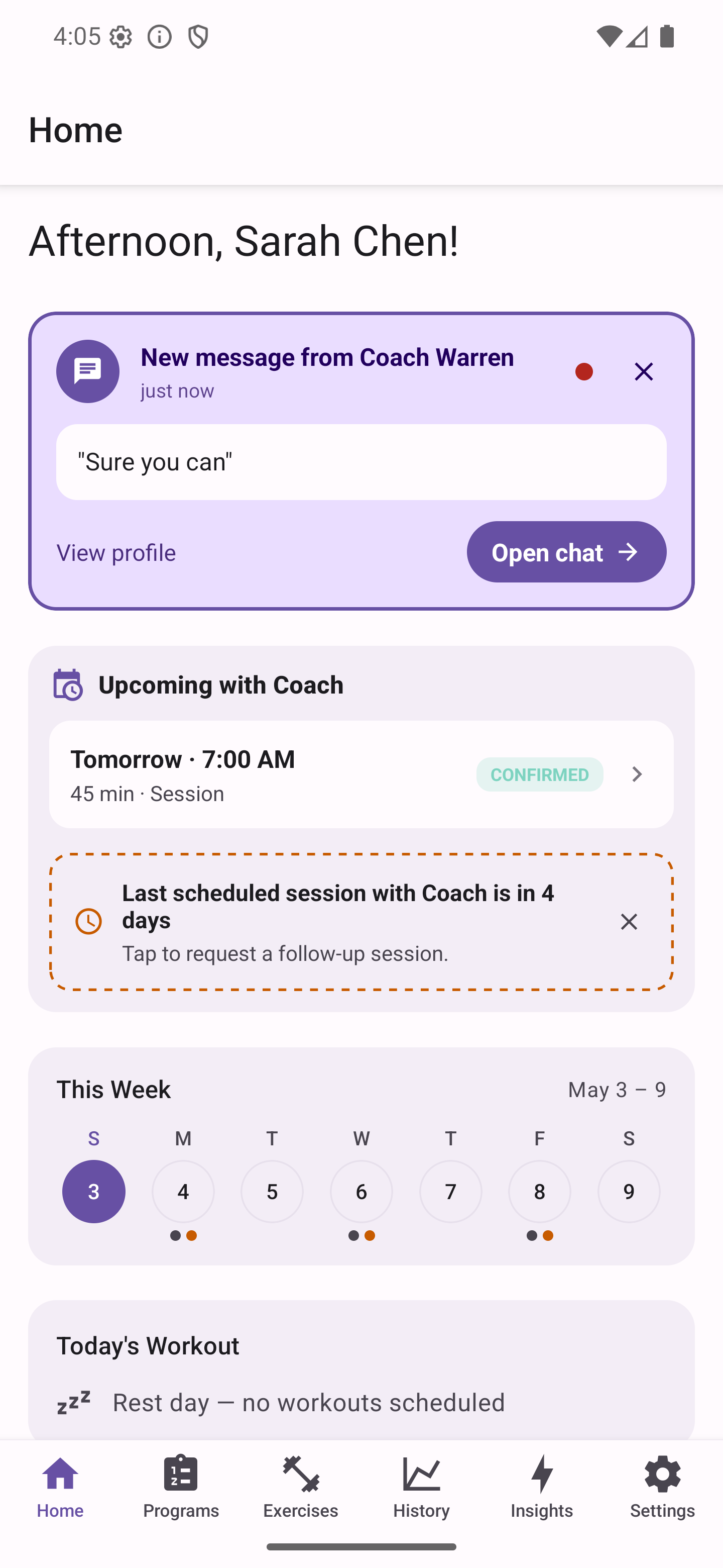 Client receives reply notification